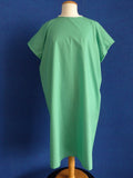 patient gown in jade green