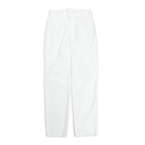 chef pants-White Zippered Chef Pant