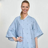 Wingback Blue Print Patient Gown