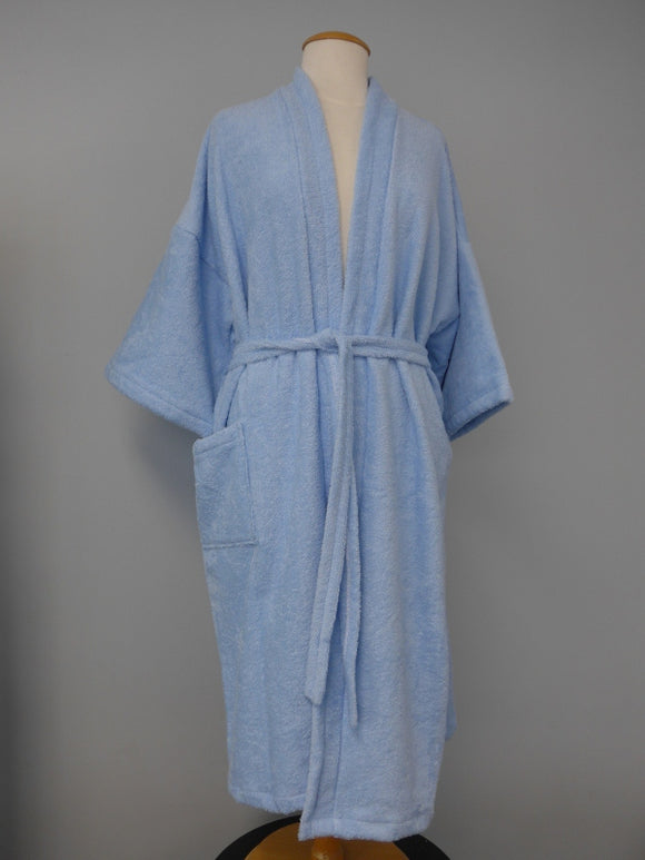 Blue Terry-Patient Robes-Bathroom-Health Care