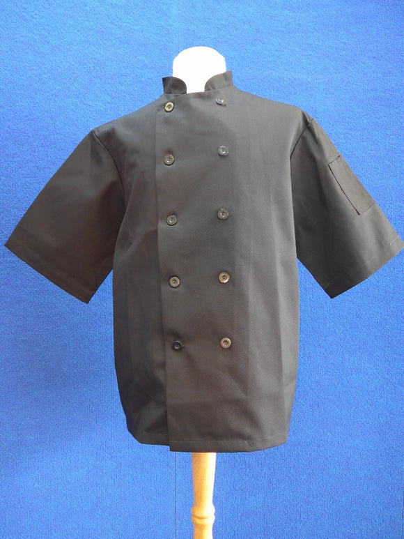 G-sty;e 721-1P black short sleeve chef coat 