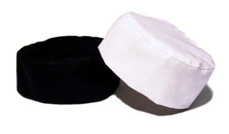 chef hats-chef wear-Black and White Chef Skull Caps