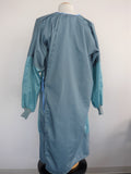 Surgical gown with microfiber chest and arms back view