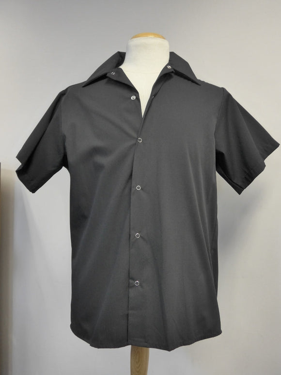 G270-S black cook shirt with snap
