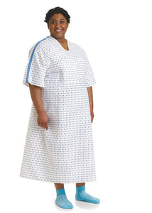 iv patient gowns-Wingback IV Patient Gown with snaps Medline