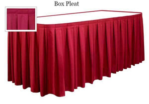 table skirts - Radius Display Box Pleat Tableskirting