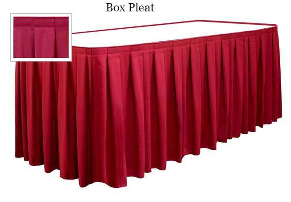 table skirts - Radius Display Box Pleat Tableskirting