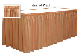 table skirts-Radius Display Shirred Pleat Table Skirting