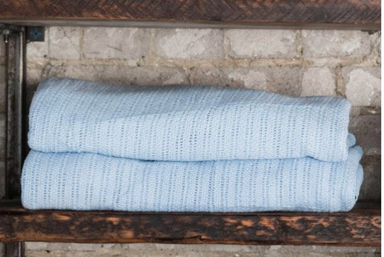 Cotton Thermal Blanket Blue - Albert and Brown Supply Company