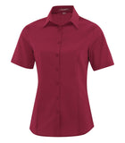 Coal Harbour L6021 Ladies Short Sleeve Woven Shirt in Rich Red