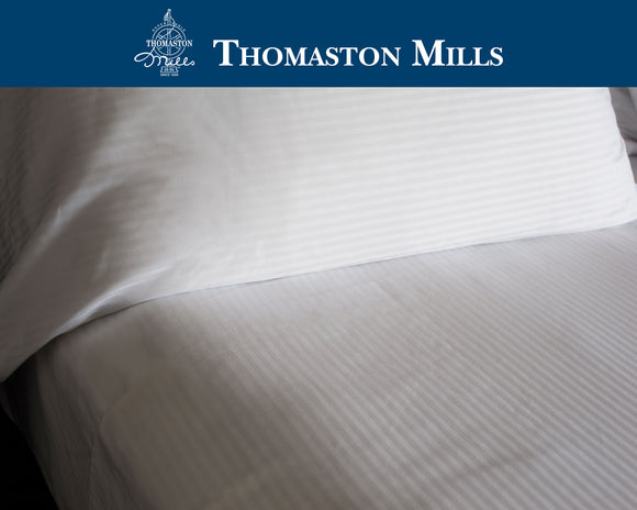 Thomaston sheets-Thomaston Mills T250 Royal Suite Satin Stripe Sheets